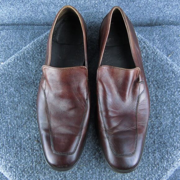 Cole Haan Men Loafer Shoes Size 9 Medium Brown Leather Slip On - Picture 3 of 10